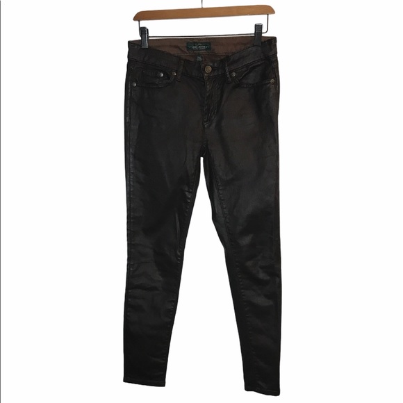 Vintage Lauren Ralph Lauren Wax Coated Jeans 2 XS - Picture 1 of 7